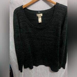 Grey crew neck sweater